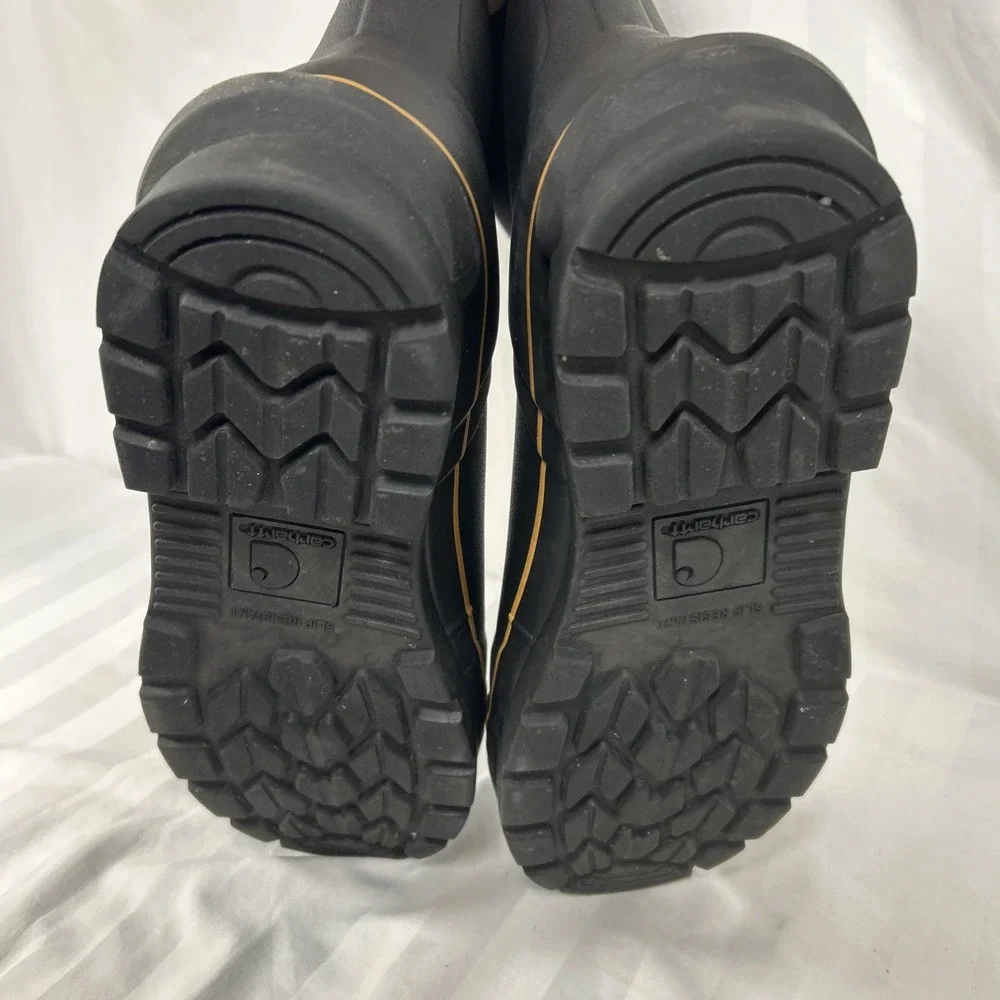 Carhartt CMV1451Rubber Work Boots Mens Size 14 Black Waterproof EH